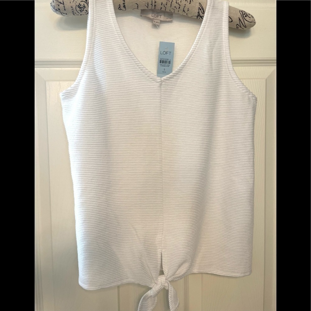 - New - LOFT tie front top